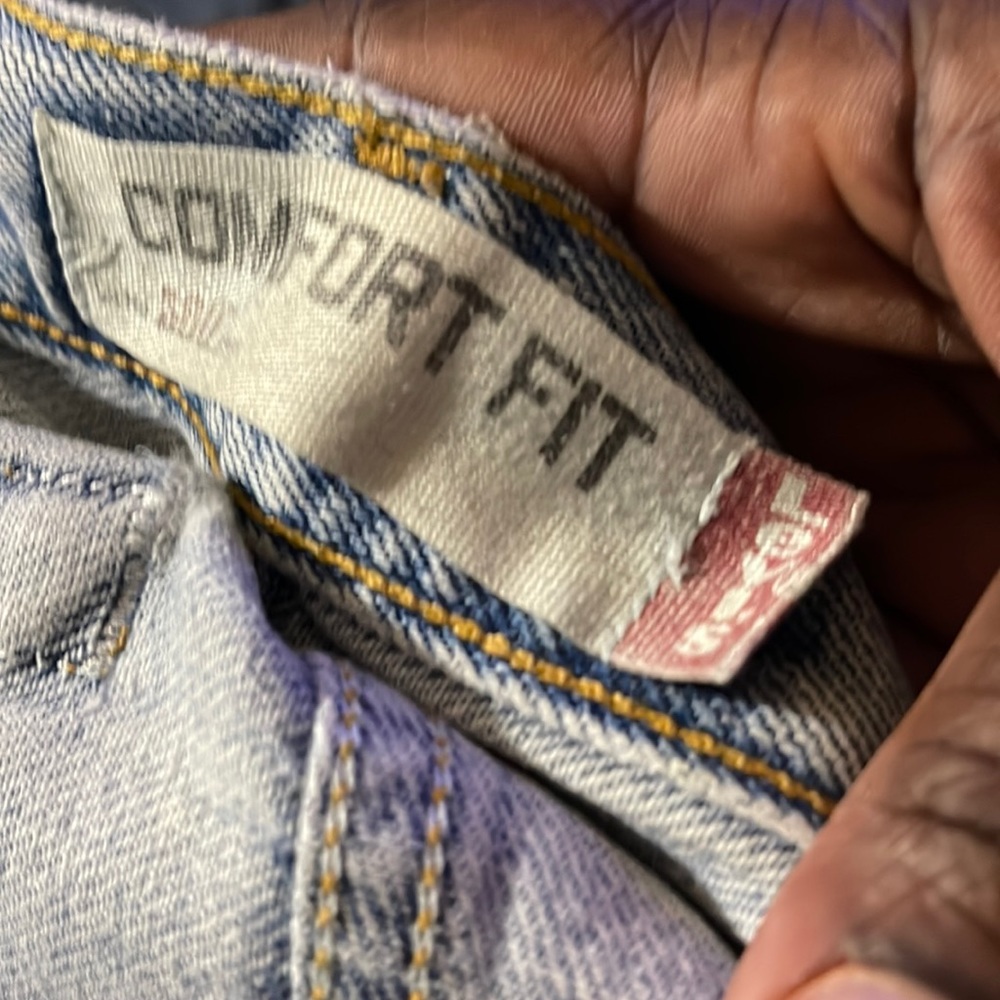 Light blue Levi’s denim jeans, 34 x 34